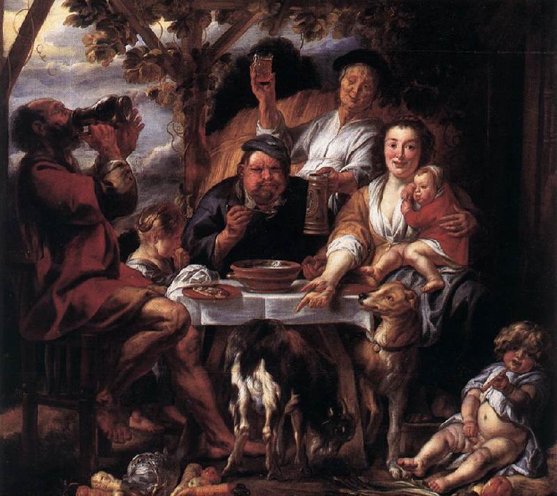 JORDAENS, Jacob Eating Man f oil painting image